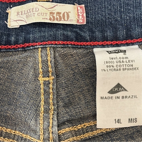Levi’s 550 Relaxed Bootcut Jeans Size 14L - Picture 4 of 4